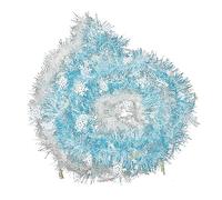 GALPADA 2pcs Classic Tinsel Garlands Christmas Party Decorations Lightweight Hanging Wedding and Xmas Pendants Super Long White Sky Blue Versatile Holiday Scene Layout Props