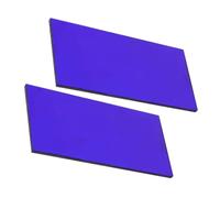 GALPADA 2pcs Cobalt Glass Plates for Chemistry Experiments Flame Color Reaction Accessory Teaching Tool for School Labs