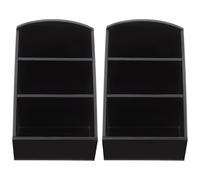 GALPADA 2pcs Coffee Station Condiment Bag Box Black Sugar Packet Holder Small Desktop Organizer for Hotel, Tea, and Instant Coffee Bags