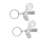 GALPADA 2pcs Computer Keyboard and Mouse Style Keychain Creative Alloy Keyring for Bags Unique Keyboard Pendant Fun Decoration for Tech