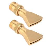 GALPADA 2pcs Copper Fountain Nozzle Fan Shaped Water Spray Head Thread for Outdoor Garden Landscape Scenes Quiet Operation for Parks and Public Spaces