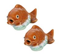GALPADA 2pcs Creative Home Decoration Bolt Covers Caps for Toilet Fish Toilet Bolt Caps Bowl Screw Covers Porcelain for Bottom of Ceramics