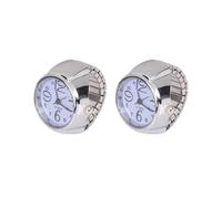 GALPADA 2pcs Creative Ring Watches for Men with Metal Band, Big Numbers for Convenient Time Checking, Stylish Finger Watch Rings, Unique Mini Time Display Accessories