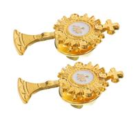 GALPADA 2pcs Cross Fashion Pins Metal Brooches for Men and Women Elegant Statement Accessories for Spiritual Gatherings Baptism Ceremonies and Faith-based Events