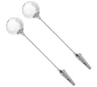 GALPADA 2pcs Crystal Ball Memo Holder Clip for Card Table Decoration Holders Wedding Place Number Birthday Party Table Stands Crystal Memo Note Cards Stand