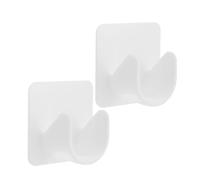 GALPADA 2pcs Curtain Rod Holder, Nail-free Adhesive Plastic Brackets for 1.8cm Diameter Rod, Heavy Duty Wall Mount Hooks to Prevent Scratching and Falling, for Curtains and Shower Use