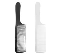 GALPADA 2pcs Curved Cutting Comb Professional Grade Men's Haircutting Comb with Polymer Plastic Teeth and Round-ended Shape Built to Last at Home Use