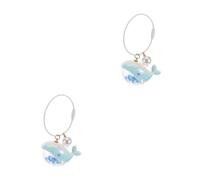 GALPADA 2pcs Cute Dolphin Keychain PVC and Zinc Alloy Couple S Pendant for Car and Bag Charm Creative Whale Shark Design Accessory for Matching Keys and Purse Charm