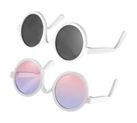 GALPADA 2pcs Decorative Dog Glasses and Cat Glasses Made of Plastic with Cool Chic Design, Compact and Convenient to Carry for Pet's Daily Wearing and Sharing with Friends