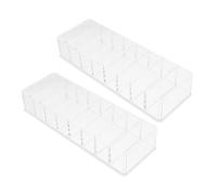 GALPADA 2pcs Divided Makeup Palettes Holder for Eyeshadow Palettes Plastic Makeup Organizer for Countertop Storage Box for Eyeshadow Organizer