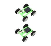 GALPADA 2pcs DIY Solar Power Car Kit for Stem Science Projects Educational Model Building Set Green for Indoor Outdoor Use Enhancing Motor Skills and Scientific Learning