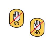 GALPADA 2pcs Do Not Touch Pet Sign Leash Sticker Social Warning Label Reminder Decal for Puppy Safety Easy Stick Application and Removal