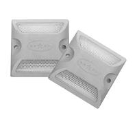 GALPADA 2Pcs Driveway Marker Heavy Duty Reflective Road Reflectors Metal Weather-Resistant Versatile Application for Traffic Safety on Driveway