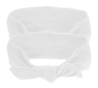 GALPADA 2pcs Elastic White Cloth Pet Dog Headbands Cute Bowknot Headdress for Puppies and Horses Decorative Grooming Accessory Suitable for Festivals and Occasions