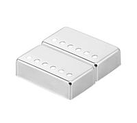 GALPADA 2pcs Electric Guitar Pickup Covers Set, Metal Double Coil Copper Covers with 6-hole Design, Silver 50mm and 52mm for Style Electric Guitar Accessories