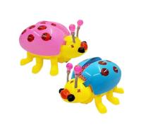 GALPADA 2pcs Electric Ladybird with Music and LED Lights Interactive Crawling Insect Playthings for Safe Material Battery Not Included Fun Sensory Entertainment for Boys