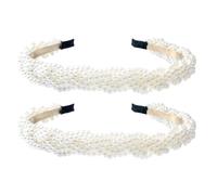 GALPADA 2pcs Elegant Simulation Pearl Headbands for Women, Lightweight Zinc Alloy Material with Delicate Appearance, Holds Tightly without Hurting Hair, for Wedding and Special