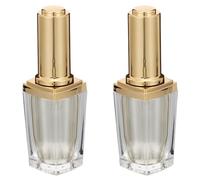 GALPADA 2pcs Empty Glass Nail Polish Bottle Brush Lid for DIY Cosmetics Sub Bottle for Nail Polish Refill Random Color