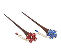 GALPADA 2pcs Ethnic Style Hair Stick Hair Fork Decorative Accessories for Women Synthetic Material Tassel