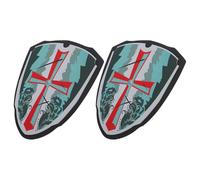 GALPADA 2Pcs EVA Foam Knight Shields Cross Design, ’S Costume Accessories for Halloween and Party Dress Up, Pretend Play Props for Boys and