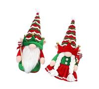GALPADA 2Pcs Festive Xmas Gnome Dolls Cute Cartoon Santa Elf Ornaments for Christmas Party Decoration Home Decor to Enhance Holiday Atmosphere and Bring Luck