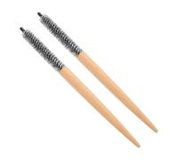 GALPADA 2pcs Fine Tooth Teasing Combs for Root Volumizing and Gentle Hair Styling, Small Hair Lift Brushes Made of Wood and Nylon, for Bangs, Roots, and Creating Volume