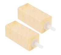 GALPADA 2pcs Fish Tank Wood Bubbler Aquarium Air Stone Increase Oxygen Maximized Outlet Area Natural Wood Material Simple Appearance Design Home Protein Skimmer Accessory