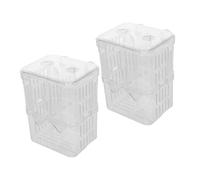 GALPADA 2pcs Floating Fish Breeding Box Acrylic Isolation Incubator for Aquarium Tank Clear Hatchery Container for Guppy Shrimp Betta Safe Separation Compact Design
