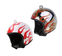 GALPADA 2pcs Funny Chicken Safety Hats for Small Pets Mini Animal Headgear with Black White Flame Design, Cute Rooster Caps for Guinea Pigs, Hamsters, Lizards, Parrots, and Reptiles