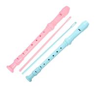 GALPADA 2pcs German Style Soprano Recorder Flutes for Boys and Girls Beginners, 8-hole Small Wind Instruments Set in Sakura Pink and Ocean Blue, Musical Instruments for Students Learning