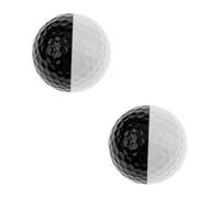 GALPADA 2Pcs Golf Practice Balls with Black White Two-tone Design for Putting Game Training and Swing Drills Golfing Aids for Technique Improvement
