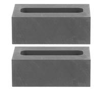 GALPADA 2pcs Graphite Ingot Mould for Metal Casting with Extreme Heat Endurance and Highly Accurate Casting for Copper Molds in Advanced Metal Fabrication and Smelting