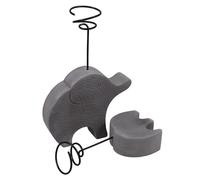 GALPADA 2pcs Grey Elephant Air Plant Holders Cement Plant Rack Tabletop Stand for Indoor Tillandsia Display and Decorative Small Planter Support for Home