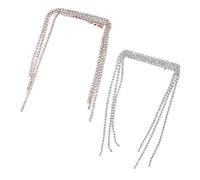 GALPADA 2pcs Hair Chain Hair Decorations Rhinestone Alloy Beautiful Chic Versatile for Brides at Beach Weddings Bohemian Style