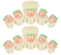 GALPADA 2pcs Hair Claw Clip Hair Jaw Clamp Resin Flexible Hold Classic Simple Elegant Design for Women Daily Life and Taking A Bath