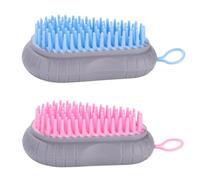 GALPADA 2pcs Hair Washing Massage Brushes with Smooth Surface Design Plastic Scalp Combs to Stimulate and Reduce Dandruff, for Shampoo Massage and Hair Cleaning Random Color
