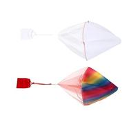 GALPADA 2Pcs Hand Throw Parachute for Creative Outdoor Flying with Rainbow Bags for Family Fun Parties Share the Joy of