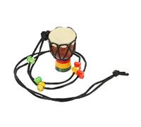 GALPADA 2pcs Handmade Mini African Djembe Drum Solid Rings African Hand Drum Necklace Decorative Rhythm Instrument Random Color
