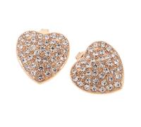 GALPADA 2pcs Heart-shaped Rhinestone Button Covers for Dress Shirts and Coats, Decorative Alloy and Bling Cuff Button Clips with Versatile Styling for Party Outfits and Mother's Day