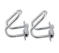 GALPADA 2pcs Heavy Duty U Clamp Iron Clip for Raising Pigs Durable Galvanized Tube Buckle Easy Install Pipe Clip for Secure Connections Farming
