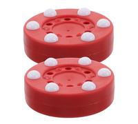 GALPADA 2pcs Indoor Roller Hockey Pucks for Floor and Inline Games Impact-resistant Ice Puck Training Balls Portable Street Hockey Accessories for Skill Drills and Practice