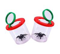 GALPADA 2Pcs Insect Viewer Magnifier Box Educational Bug Catcher Container for Exploring Nature Collecting Bugs Leaves and Minerals High Transparency Design