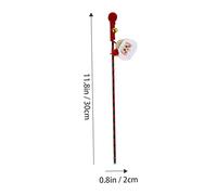 GALPADA 2Pcs Interactive Cat Teaser Sticks Kitten Playthings with Santa Claus and Snowman Plush for Indoor Cats Encourages Exercise and Bonding Festive Pet Supplies