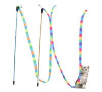 GALPADA 2Pcs Interactive Cat Wand with String Engaging Indoor Play for Cats and Kittens Durable Design for Fun Bonding Activities