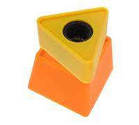 GALPADA 2pcs Interview Microphone Logo Flags Lightweight Mic Holder Props for Role Playing School Activities Birthday Parties with Bright Yellow and Orange Designs for Confidence Building