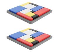 GALPADA 2pcs Iq Training Puzzle Board with 88 Challenge Levels, Wear-resistant Abs Material and Chunkier Blocks, for Stem Education and Early Childhood Development