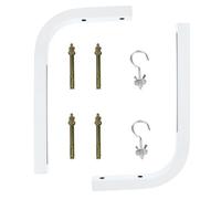 GALPADA 2pcs Iron Projector Screen Wall Mount Hooks Support for Manual and Pull-Down Screens Easy Installation Wood Drywall Brick Concrete Walls