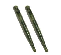 GALPADA 2pcs Jade Massage Sticks for Face and Eyes, Comprehensive Care Tool Facial, Natural Jade Material, for Home Use Relaxing Gua Sha Therapy