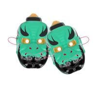 GALPADA 2pcs Japanese Style Crow Tengu Half Face Masks for Adults, Plastic Material Comfortable Usage Experience, Distinctive Design That Lights up Festive Atmosphere for Halloween