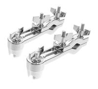 GALPADA 2pcs Jazz Drum Extension Stand Cowbell Mount Accessory Oil Drums Rack Cowbell Extension Clip Hardware Accessories Mount Holder Silver